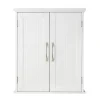 Teamson Home Armoire murale en effet bois blanc avec 2 portes et étagères