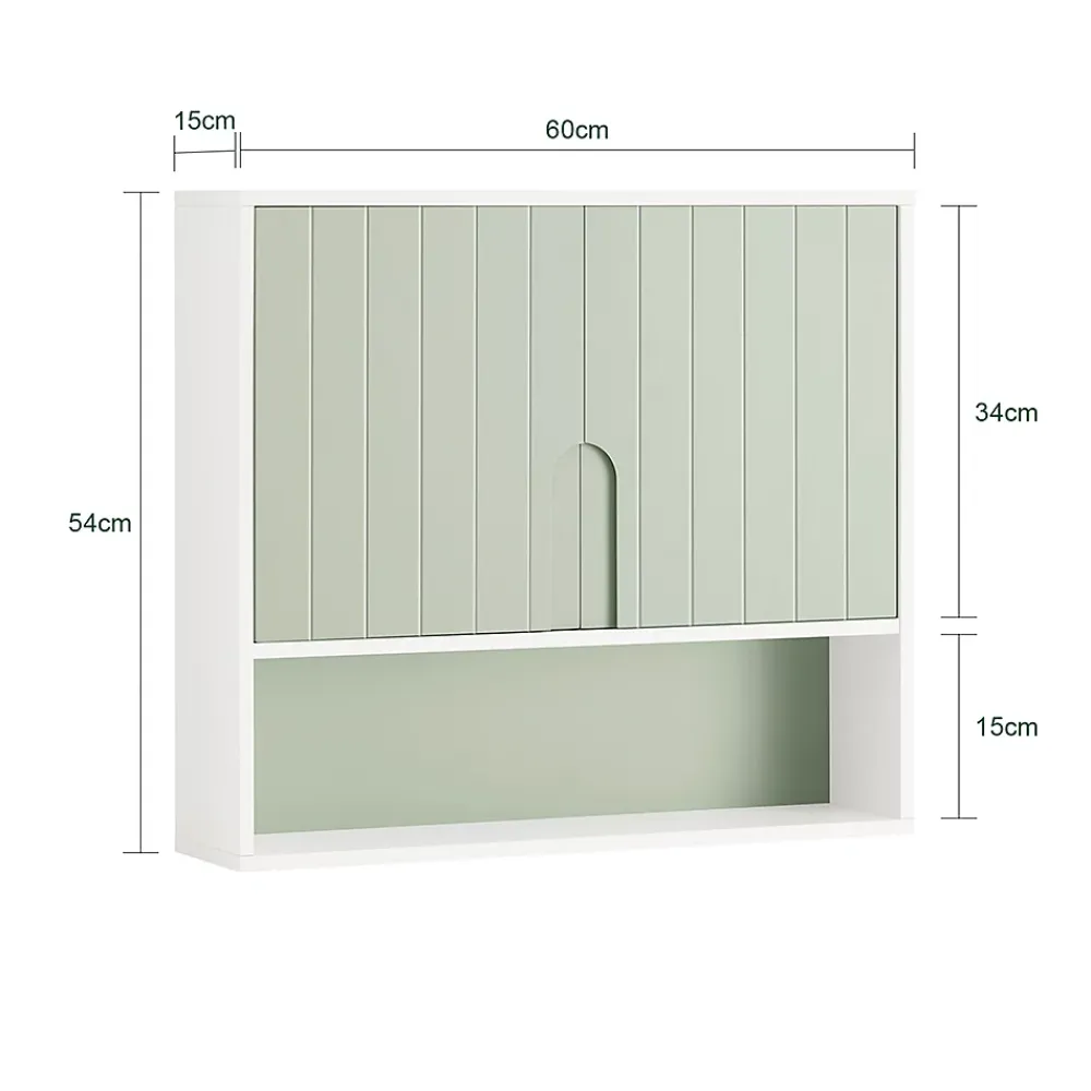 Armoire De Salle De Bains|Sobuy Armoire Murale, Placard de Rangement, avec 2 Portes, BZR140-GR,