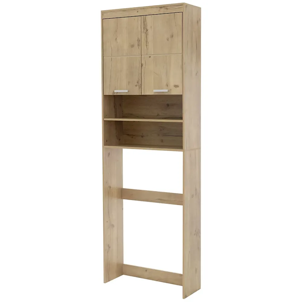 Ml-Design Armoire pour machine à laver 63x24x187 cm armoire haute MDF chêne salle de bain