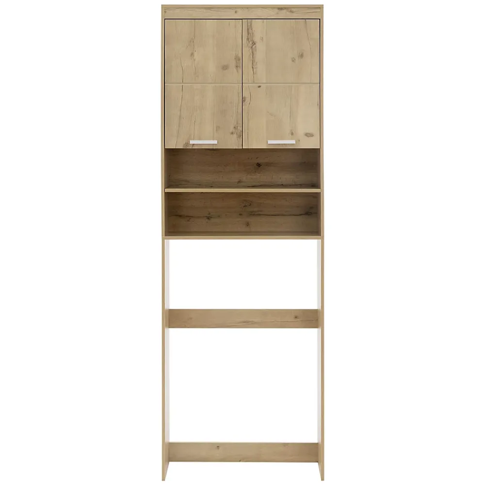 Ml-Design Armoire pour machine à laver 63x24x187 cm armoire haute MDF chêne salle de bain