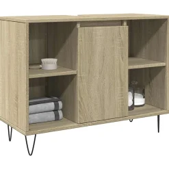 Meuble Wc|Vidaxl Armoire salle de bain chêne sonoma 80x33x60cm bois d'ingénierie
