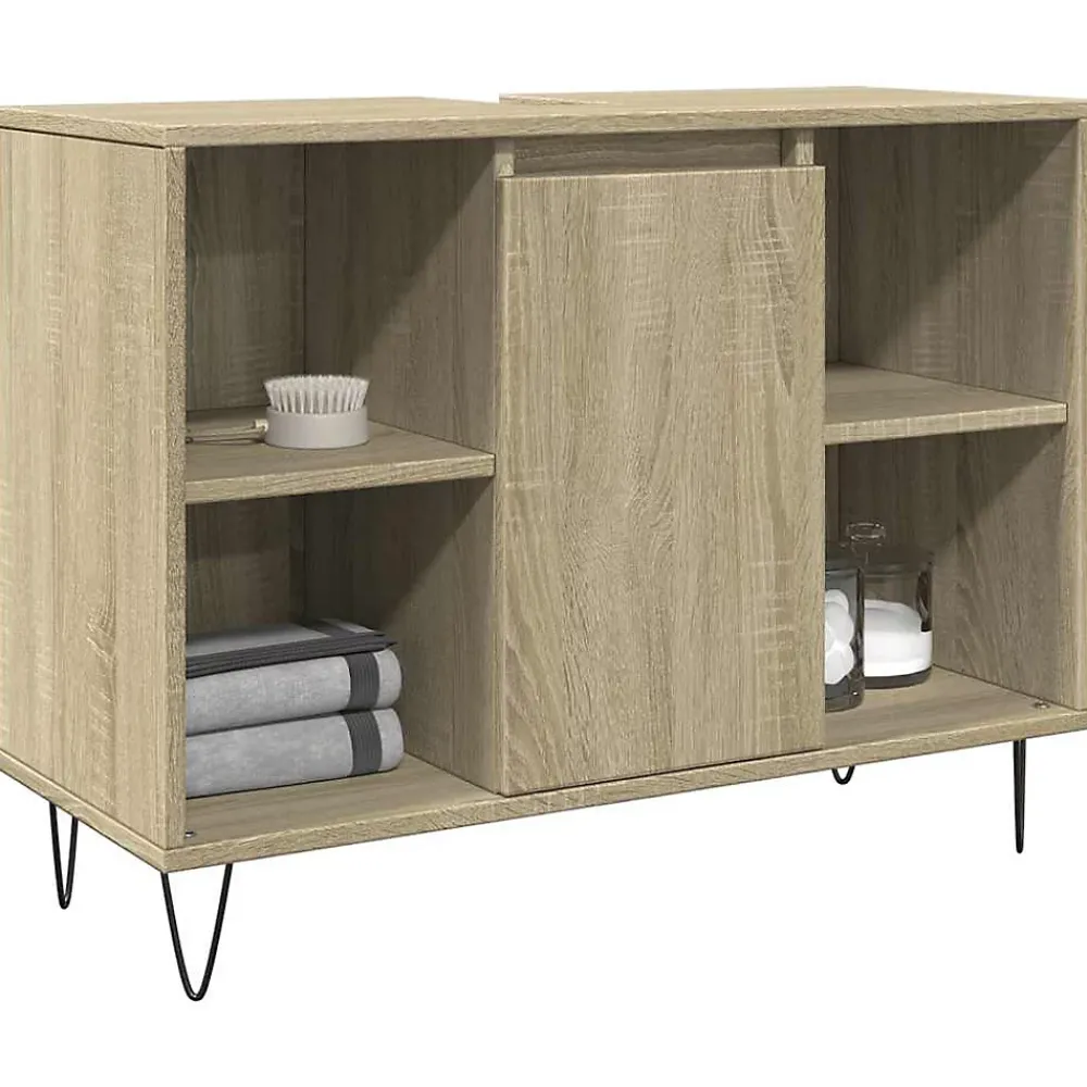 Meuble Wc|Vidaxl Armoire salle de bain chêne sonoma 80x33x60cm bois d'ingénierie