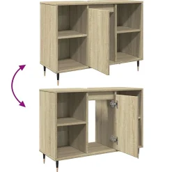 Meuble Wc|Vidaxl Armoire salle de bain chêne sonoma 80x33x60cm bois d'ingénierie