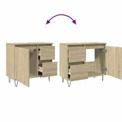 Vidaxl Armoire salle de bain chêne sonoma 65x33x60 cm