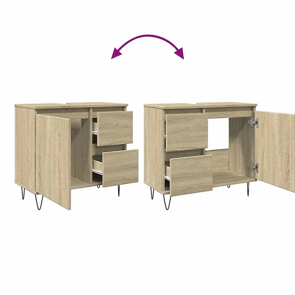Vidaxl Armoire salle de bain chêne sonoma 65x33x60 cm
