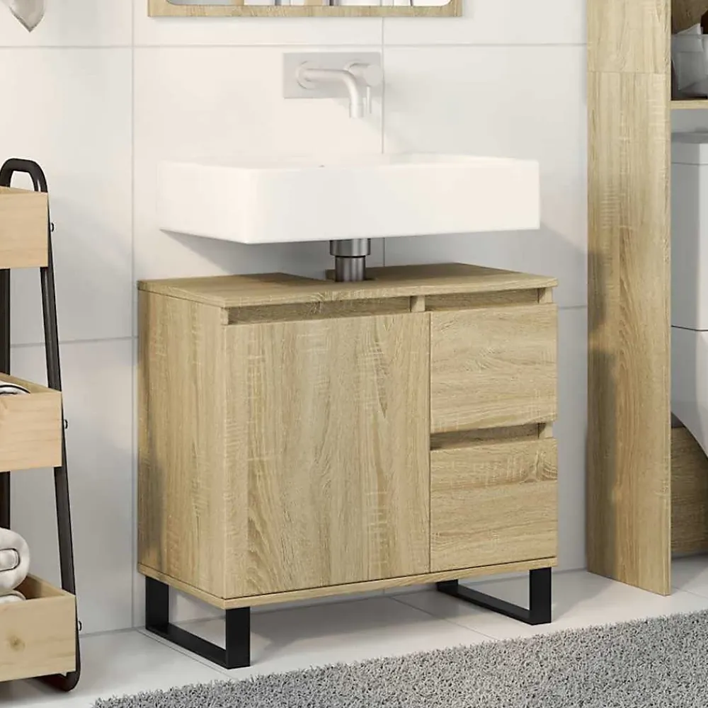 Meuble Wc|Vidaxl Armoire salle de bain chêne sonoma 65x33x60 cm