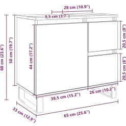 Meuble Wc|Vidaxl Armoire salle de bain chêne sonoma 65x33x60 cm