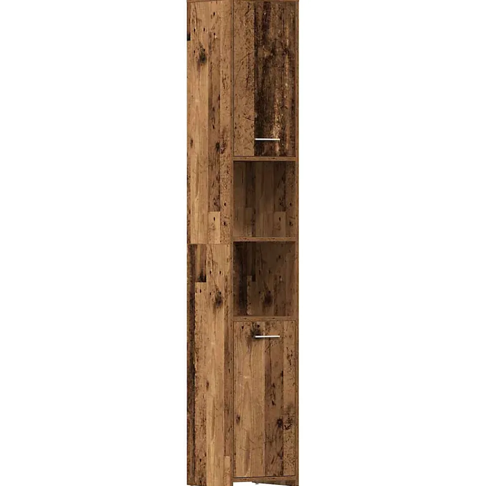 Meuble Wc|Vidaxl Armoire salle de bain vieux bois 30x30x183,5 cm bois ingénierie