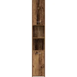Meuble Wc|Vidaxl Armoire salle de bain vieux bois 30x30x183,5 cm bois ingénierie