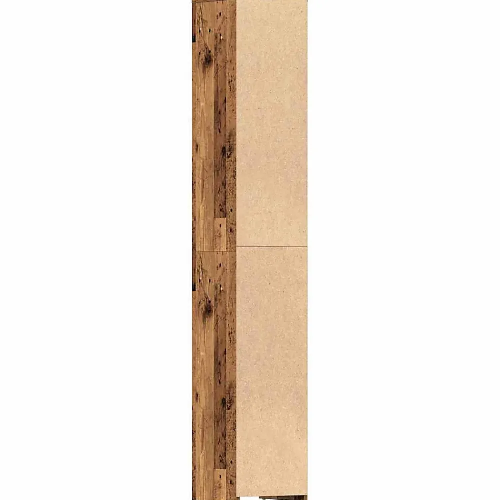Meuble Wc|Vidaxl Armoire salle de bain vieux bois 30x30x183,5 cm bois ingénierie