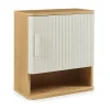 [En.Casa] Armoire suspendue de salle de bains Ferrersp 50 x 45 x 24 cm effet chêne / sable en.casa