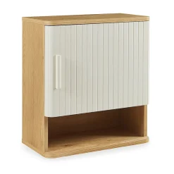 [En.Casa] Armoire suspendue de salle de bains Ferrersp 50 x 45 x 24 cm effet chêne / sable en.casa