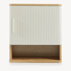 [En.Casa] Armoire suspendue de salle de bains Ferrersp 50 x 45 x 24 cm effet chêne / sable en.casa