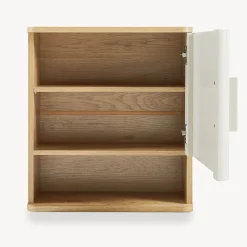 [En.Casa] Armoire suspendue de salle de bains Ferrersp 50 x 45 x 24 cm effet chêne / sable en.casa
