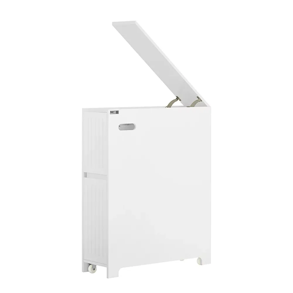 Meuble De Salle De Bains Faible Profondeur|Armoire De Salle De Bains|Sobuy Armoire Toilettes Compact, Meuble de Rangement Salle de Bain, BZR111-W,