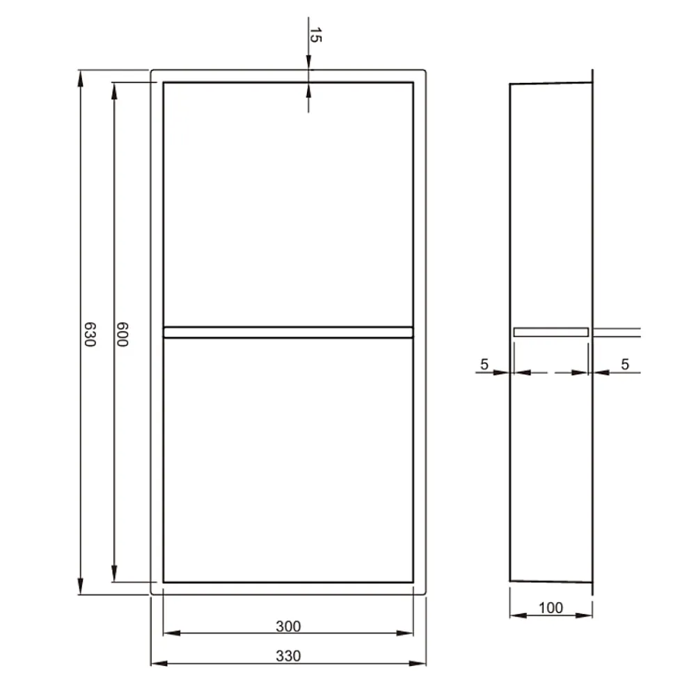 Etagère Salle De Bains|Swiss Aqua Technologies Aurum Niche de Douche à encastrer, Acier Inoxydable 304, 2 étagères, 60x30x10cm, Cuivre brossé PVD (SATAURN6030SBRG)