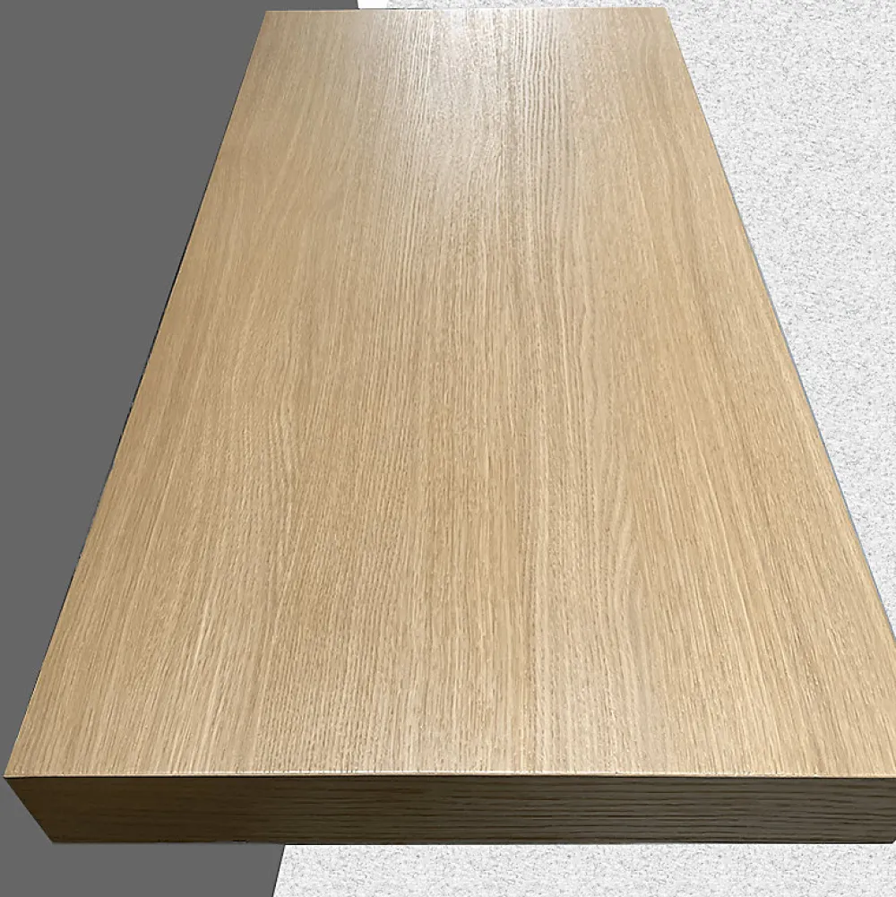 Byca AVA - Plan de Salle de bain 100cm en Chêne Naturel Épaisseur 9cm + Fixations - Plan Vasque et Meuble Évier
