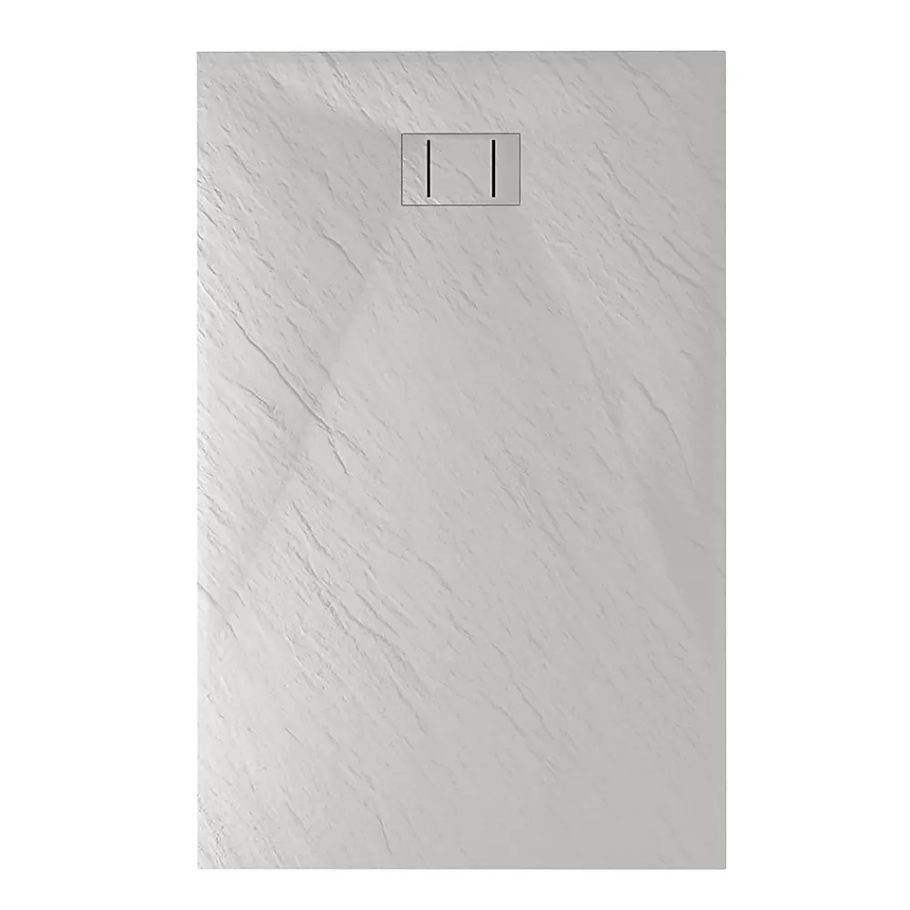 Bac à douche 80x160x2,6 CM Rectangulaire Blanc Effet Pierre mod. Blend