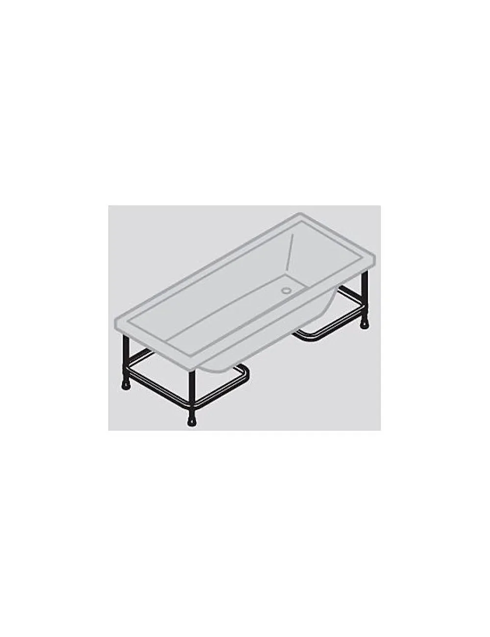 Novellini Baignoire à encastrer Calos 2.0 (avec pieds inclus) - Dimensions: 170 x 75 x 58 - 200 litres