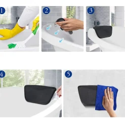Baignoire Îlot|Badland Baignoire à poser îlot ROSSA 170x80 + tablette de bain en bambou + appuie-tête KODI + Vidage à chromé
