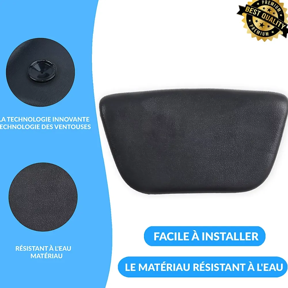 Baignoire Îlot|Badland Baignoire à poser îlot ROSSA 170x80 + tablette de bain en bambou + appuie-tête KODI + Vidage à chromé