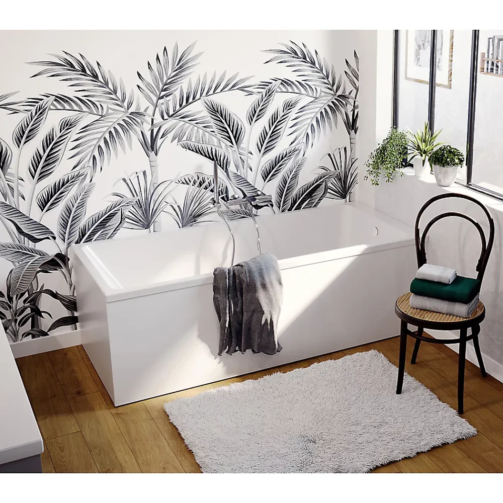 GoodHome Baignoire 170 x 75 cm Teesta