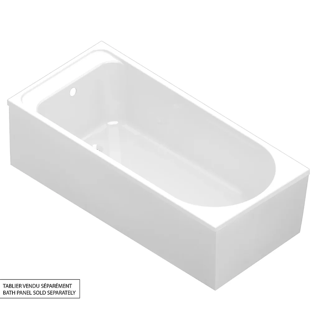 Baignoire Droite|GoodHome Baignoire 170 x 70 cm Cavally