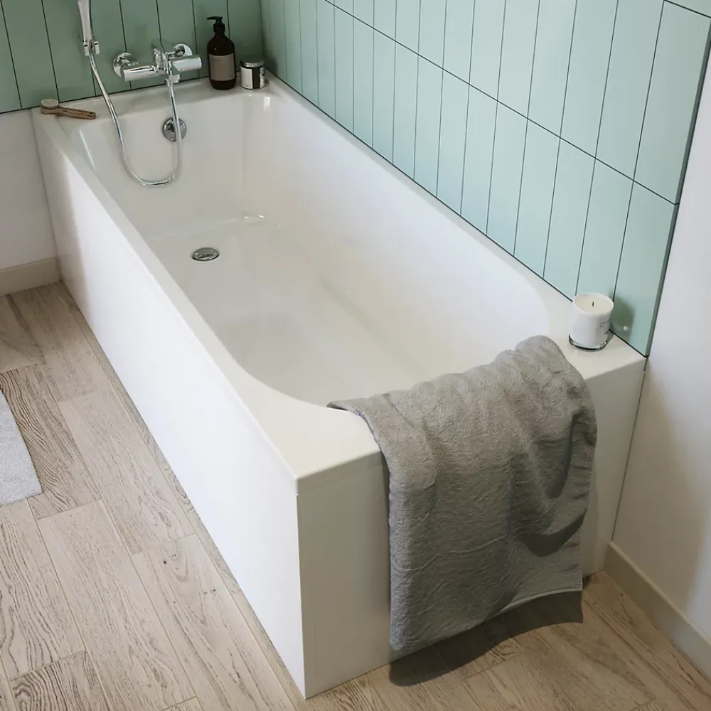 Baignoire Droite|GoodHome Baignoire 170 x 70 cm Cavally