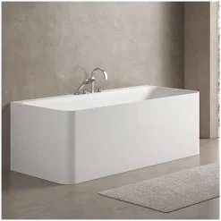Baignoire Îlot|Mob-In Baignoire acrylique Lucite murale URBAN blanche 170cm URBAN
