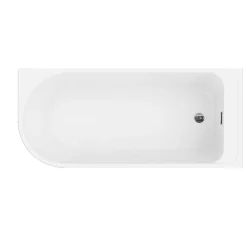 Baignoire D'Angle|GoodHome Baignoire adossée pour angle droit 170x75 cm Oguta blanc