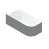 GoodHome Baignoire adossée pour angle gauche 170x75 cm Oguta gris mat