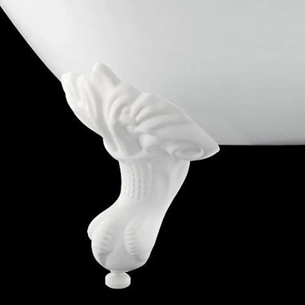 Rogier & Mothes Baignoire ancienne retro sur pieds RICHMOND Blanche 155 cm Pieds d'Aigle Blancs