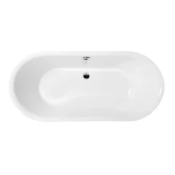 Rogier & Mothes Baignoire ancienne retro sur pieds SURRY HILLS Blanche 165 cm Pieds d'Aigle Bronze jaune vieilli