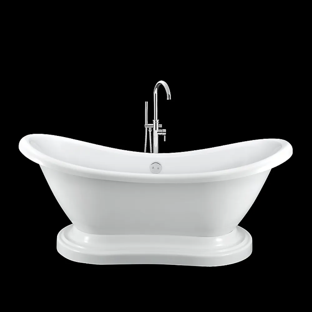 Rogier & Mothes Baignoire ancienne retro sur socle DARLINGTON Blanche 175 cm