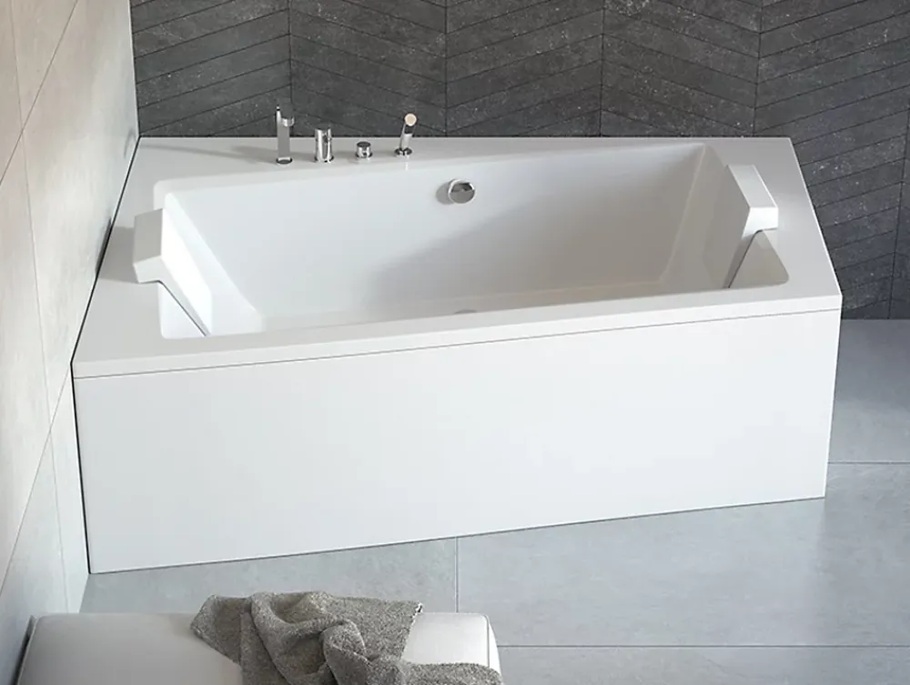 Baignoire Asymétrique|Azura Home Design Baignoire angle gauche ZIANIGI avec tablier - 150cm