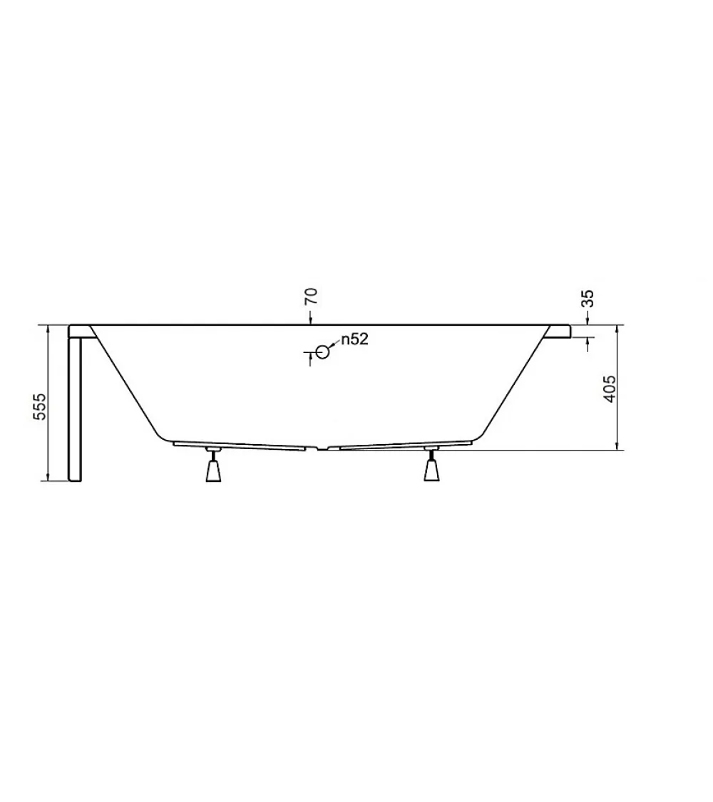 Baignoire Asymétrique|Azura Home Design Baignoire angle gauche ZIANIGI avec tablier - 150cm