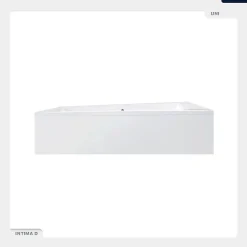 Baignoire Asymétrique|Besco Baignoire asymétrique - 170 x 125 cm - Gauche - sans Habillage - avec Pieds - Étagère bambou - Vidage Chrome - INTIMA DUO