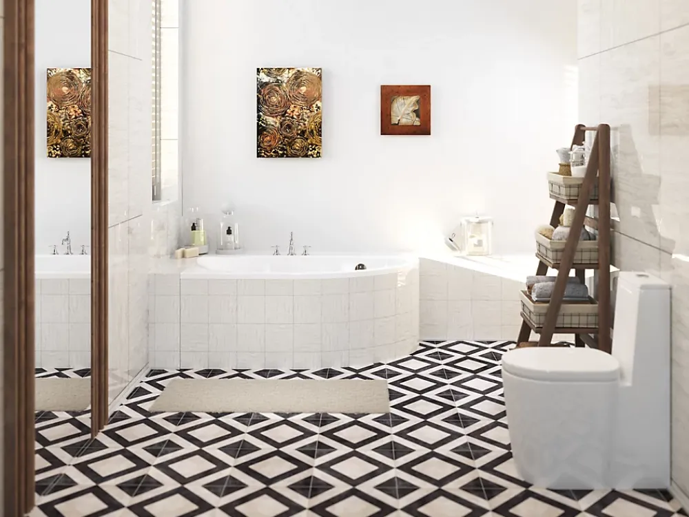 Baignoire D'Angle|Badland Baignoire asymétrique 140 x 70 Gauche MIKI acrylique blanc + Habillage en polystyrène + Pieds + Vidage à chromé
