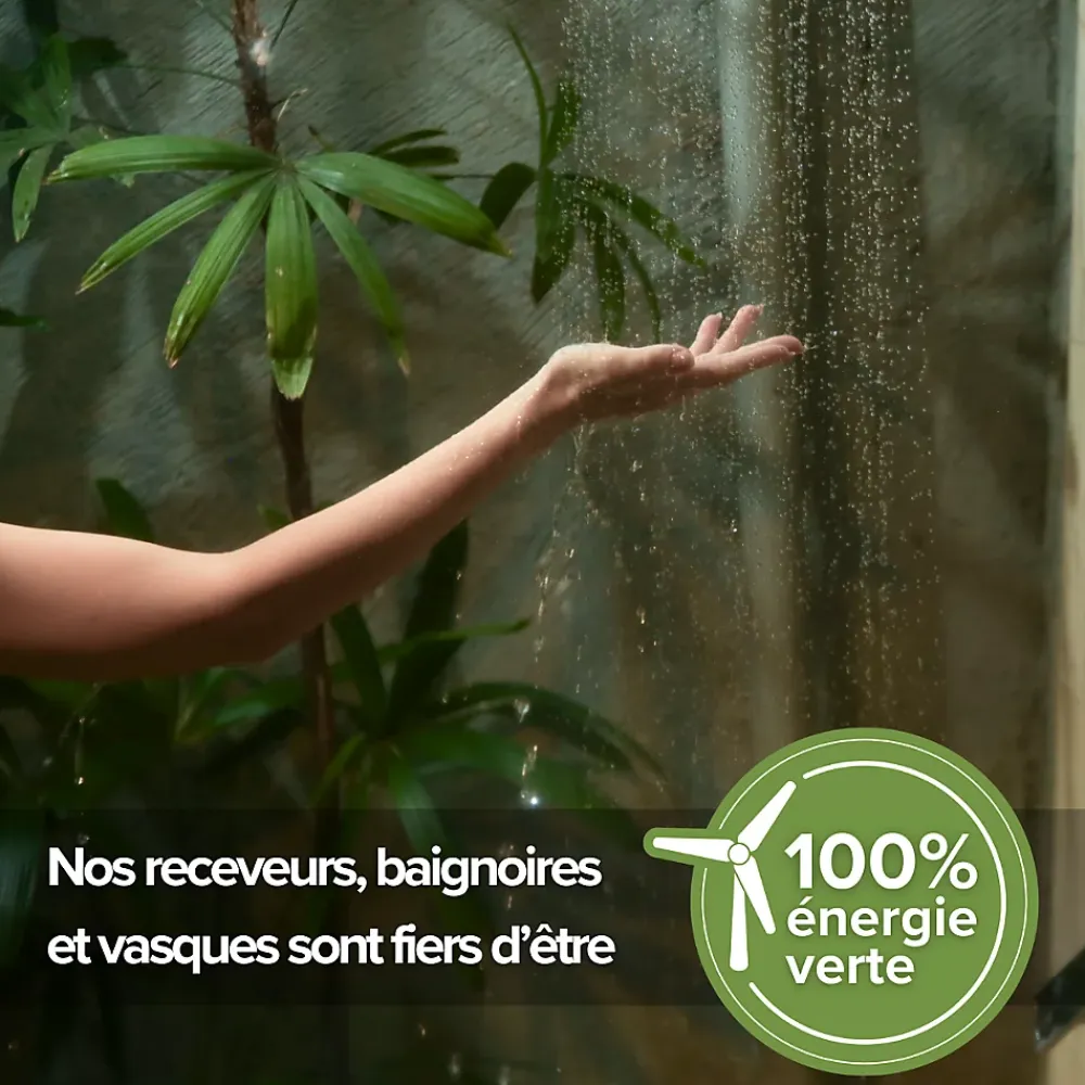 Baignoire Asymétrique|Lavaberg Baignoire asymétrique 180 x 86 x 80 cm Blanc Mat en minéral composite - Mod. FROSK sans Trop Plein
