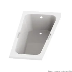 Baignoire Asymétrique|Valentin Baignoire asymétrique angle droit Chaloop L.160 x l.90 cm sans tablier