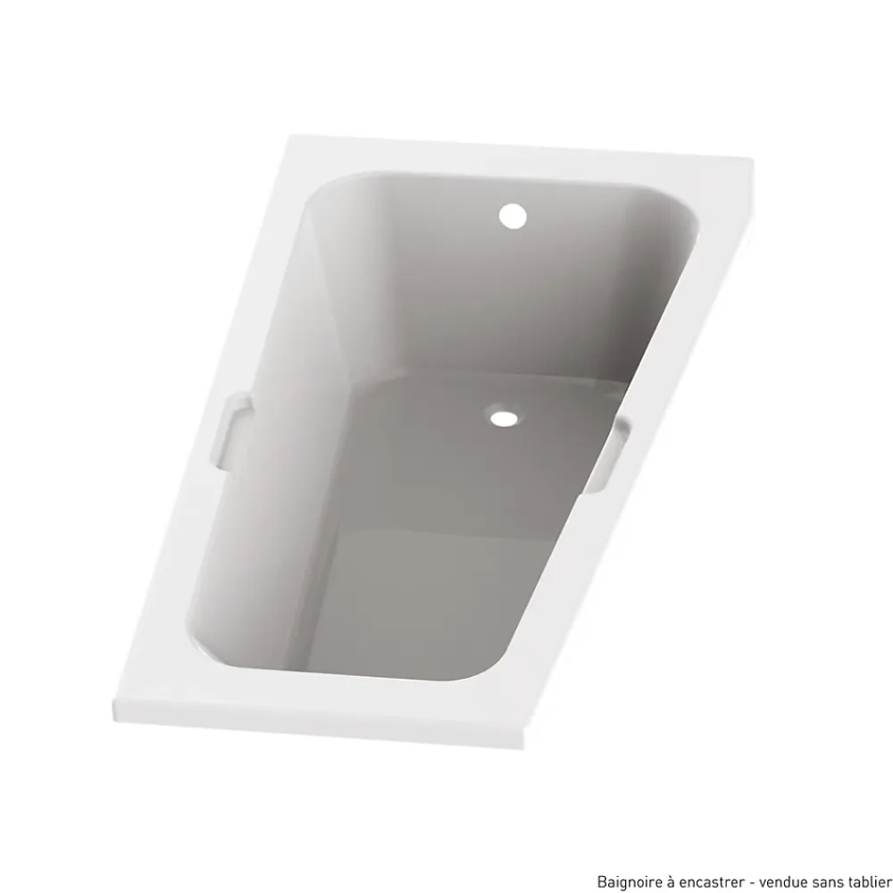 Baignoire Asymétrique|Valentin Baignoire asymétrique angle droit Chaloop L.160 x l.90 cm sans tablier