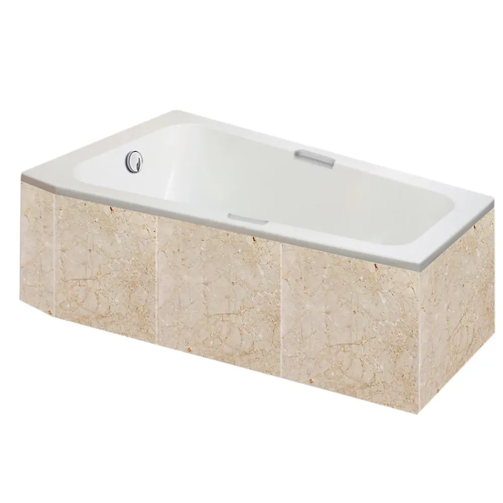 Valentin Baignoire asymétrique angle gauche Chaloop L.160 x l.90 cm sans tablier