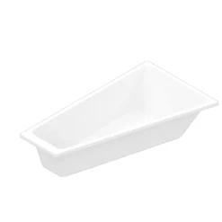 Baignoire Asymétrique|GoodHome Baignoire asymétrique droite 160x90 cm, blanc, Teesta