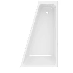 Baignoire Asymétrique|GoodHome Baignoire asymétrique droite 160x90 cm, blanc, Teesta