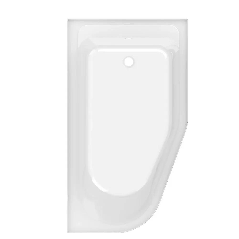 Baignoire Asymétrique|GoodHome Baignoire asymétrique droite 160x90 cm Cavally blanc