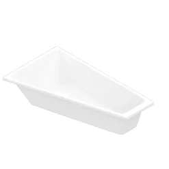 Baignoire Asymétrique|GoodHome Baignoire asymétrique gauche 160x90 cm, blanc, Teesta