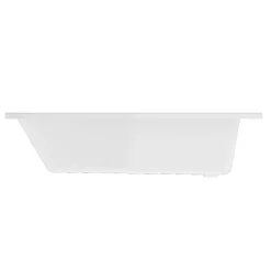 Baignoire Asymétrique|GoodHome Baignoire asymétrique gauche 160x90 cm Cavally blanc