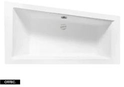 Baignoire Asymétrique|Besco Baignoire Asymétrique sans Tablier - 150 x 85 cm - INTIMA SANS TABLIER - DROITE - avec Repose tête OFFERT