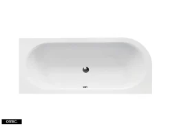 Baignoire Asymétrique|Besco Baignoire Asymétrique sans Tablier - 170 x 75 cm - AVITA SANS TABLIER - DROITE - 1 REPOSE-TÊTE OFFERT