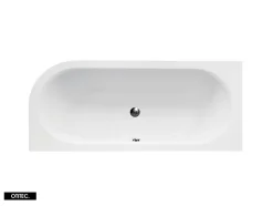 Baignoire Asymétrique|Besco Baignoire Asymétrique sans Tablier - 160 x 75 cm - AVITA SANS TABLIER - GAUCHE - 1 REPOSE-TÊTE OFFERT